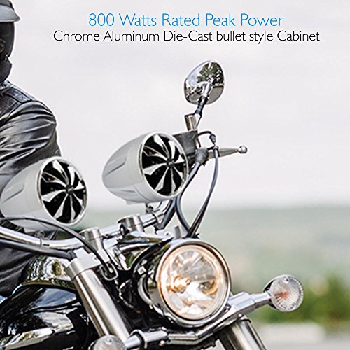 Pyle-PLMCS94-800-Watts-MotorcycleATVSnowmobile-Mount-with-Dual-Handle-bar-Mount-Aluminum-Die-Cast-Weatherproof-3-Inch-Speakers-Set-of-2