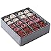 Qozary Closet Socks Organizer Drawer Divider, 24 Cell Collapsible Closet Cabinet Organizer Underwear Storage Boxes for Storing Socks, Lingerie, Underwear (24 Cell)