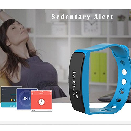 L@YC Fitness Tracker Waterproof Activity Pedometer Wristband Sleep Monitor Bluetooth 4.0 Smart Bracelet for Android iOS Phones, Orange