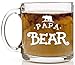 Shop4Ever Papa Bear Glass Coffee Mug Tea Cup 13 oz Clear