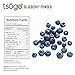 Tsogo Premium Whole Fruit Blueberry Powder, 110g 48 Servings of Premium Quality 100% Whole Freeze-Dried Blueberry Fruit Powder - No Added Flavors, Fillers or Sugars