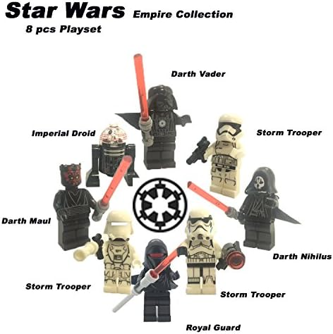 Star Wars Figures 8 Pieces Play Set Lego compatible The Last Jedi Starwars Minifigures Empire Collection
