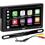 BOSS Audio Systems BCPA9690RC Apple CarPlay Android Auto Car DVD Player with Rearview Camera - Double-Din, 6.75 Inch LCD Touc