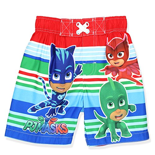 PJ Masks Boys Swim Trunks and Rash Guard Set (4T, Red/Blue) Buy