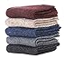 QingStart Men Super Thick Wool Crew Casual Winter Socks 5-Pack