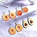 VEINTI+1 Trendy Statement Creative Funny Lifelike Fruits Orange Tomato Watermelon earrings Acrylic Earrings for Women (9pairs)