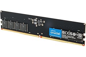 Crucial 16GB DDR5 RAM, 5600MHz (or 5200MHz or 4800MHz) Desktop Memory, UDIMM 288-Pin, Compatible with Intel Core and AMD Ryze