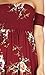 SVALIY Women Floral Off The Shoulder Split Chiffon Maxi Beach Dress Wedding Party (M, Red Wine)