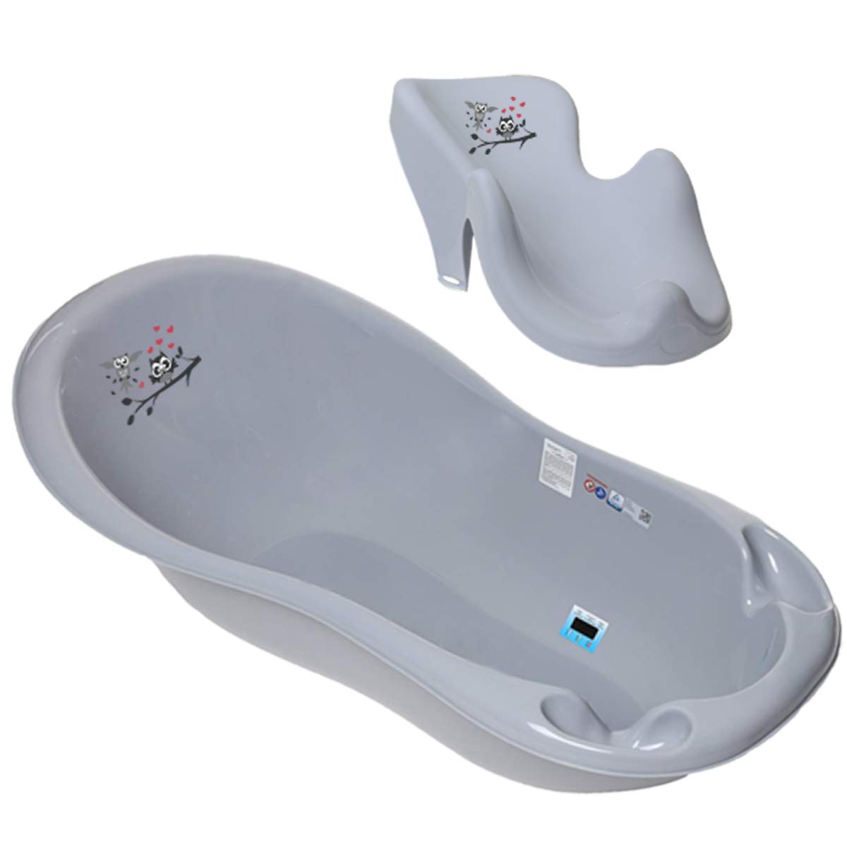 Babybadewanne mit Sitz - Baby Wanne mit Badewannensitz Baby - Babybadesitz mit Anti-Rutsch-Funktion und Saugnäpfen zum Befestigen. Von 0 bis ca. 12 Monate.