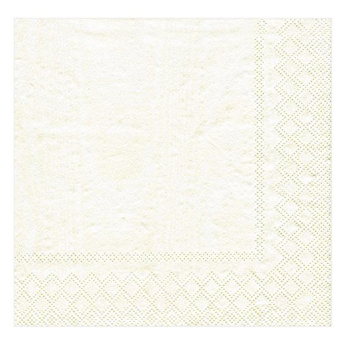 Entertaining with Caspari Moire Cocktail Napkins (20 Pack), Ivory