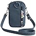 Cell Phone Purse Bag by Aapporto - for iPhone 7 8 Plus Galaxy S8+ Note 8 & More - Soft Case Pouch - Waist Belt Attachment - Zippered Wallet Compartment - Crossbody Shoulder Strap - for Men & Women