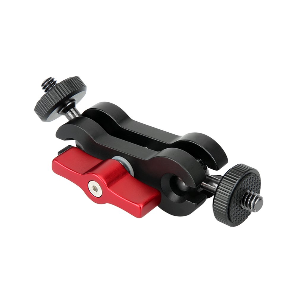 NICEYRIG Articulating Arm with Double Ballhead Monitor Mount (1/4" Screw) for LCD Monitor LED Lights