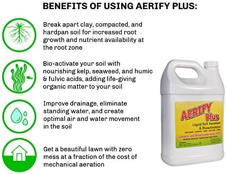 Amazon Com Nature S Lawn Aerify Plus Liquid Lawn Aerator Aerating Soil Loosener Conditioner Non Toxic Pet Safe 1 Gallon Soil And Soil Amendments Garden Outdoor