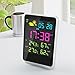 IREALIST Digital Alarm Clock Weather Station Clock with Large LCD Screen Display Indoor/Outdoor Temperature/Humidity, Forecast,Date/Time (JU-1)