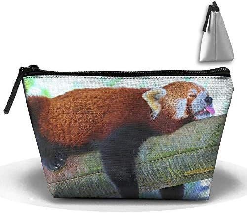 Portable Trapezoidal Storage Pouch Cute Ballet Dancer Seamless Illustration Cosmetic Bags Travel Toiletry Zipper Pencil Holders