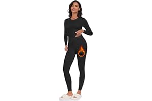 FULLSOFT Thermal Underwear for Women-Fleece Lined Long Johns Long Sleeve Shirt Legging Lounge Set Cold Weather Top Bottom