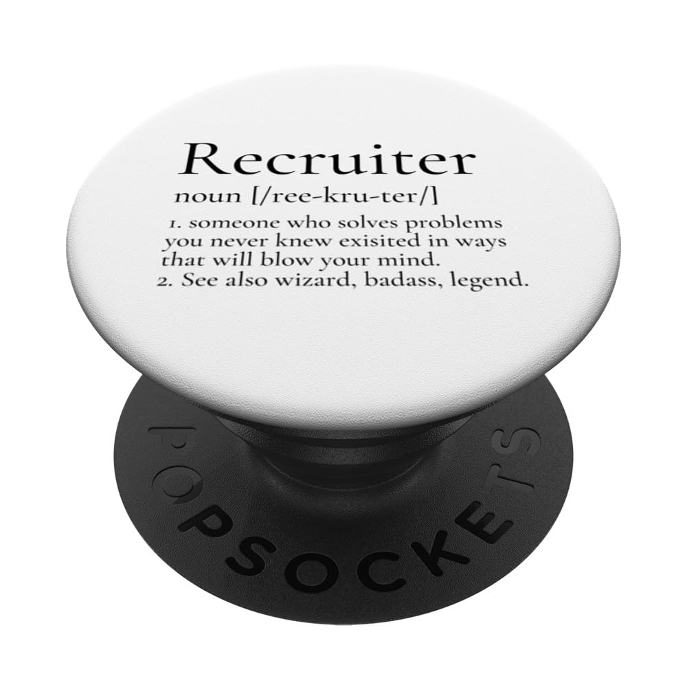 Recruitment Recruiting Definition for Funny Recruiter PopSockets Swappable PopGrip