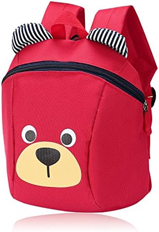 1-6 Years Kids Backpack, Cute Toddler Preschool Backpack with Leash, Anti-Lost Toddlers Daypack, for Little Boys and Girls, Red, Small