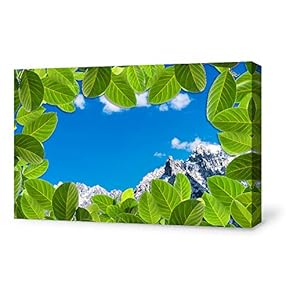 Canvas Wall Art-The Scenery Under Green Leaves-Canvas Prints Home Artwork Decoration for Living Room,Bedroom - 12x18 inches