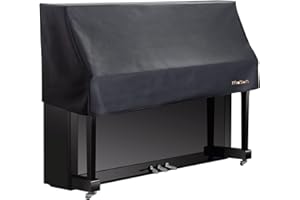 Mooson Upright Piano Cover Keep Your Piano Keyboard Safe with Our Dust Cover Cloth (Black)