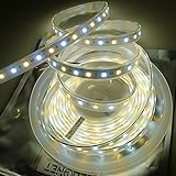 LEDENET Super Bright Warm white Daylight Dual Color Flexible 5050 LED Strip Light 2800K-7000K Temperature adjustable 12V 300LEDs Bi-color Ribbon Tape Lamp 16.4ft (5m) Waterproof Outdoor Use