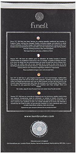 Kent Brushes Oval Ebony Wood Hairbrush, 6 Ounce