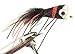 Wild Water Fly Fishing 6 Top Water Deer Hair Fly Assortment with Large Section Clear Fly Box for Bass, Trout, Pike