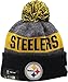 New Era Pittsburgh Steelers 2016 Sport Pom Knit Hat On-Field Logo Block 12301