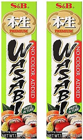 [ 2 Packs ] PRIMIUM S & B Wasabi Paste in Tube No Color Added 43g-1.52oz