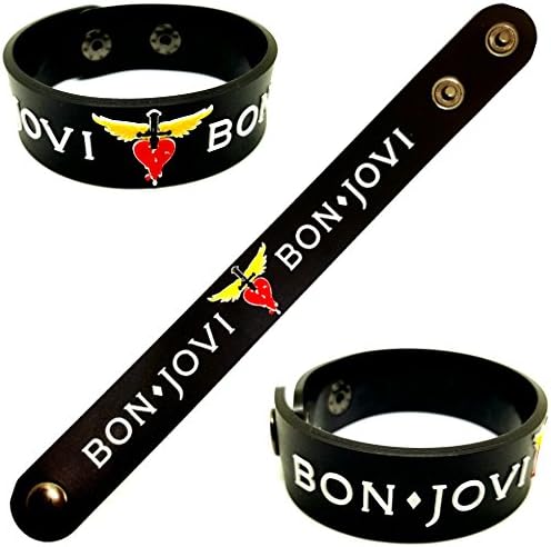 1 Pcs. BON JOVI Hard Core Heavy Metal Punk Rock Music Band Logo Symbol Sign Rubber Silicone Bracelet Wristband by BEST EXPO