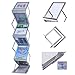 Yescom Portable Pop Up 5 Clear Pocket Magazine Brochure Literature Catelog Holder Rack Stand Tradeshow Display