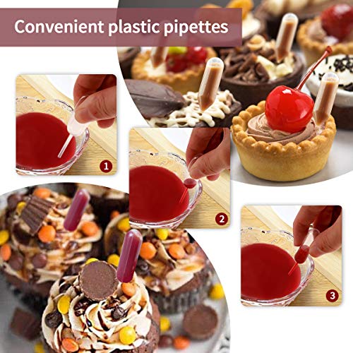 Silicone Muffin Pan and Cupcake Pans & Flower Chocolate Mold - Jeteven Large 12 Cup Muffins Tray,Fat Bombs Ice Cube,Jelly,Cupcake Baking Mold with 1x Spatula,1x Brush,20x Cupcake Pipettes - Thumbnail 6