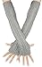 Bellady Womens Lady's Winter Knit Fingerless Arm Warmers Gloves, One Size Grey