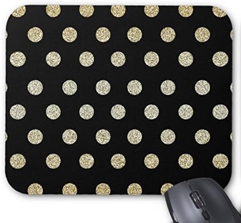 Poem Magine Black and Gold Rectangle Non-slip Rubber Mouse Pad 220mm x 180mm x 3mm