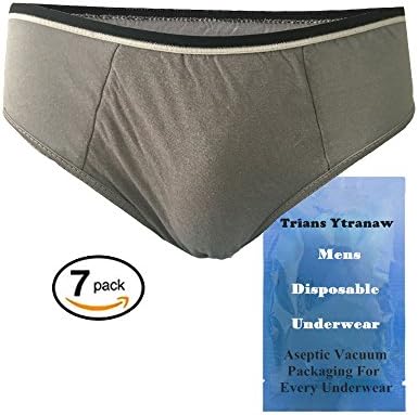 7 Pack Mens Disposable Briefs Undies Panties Underwear 100% Cotton Single Independent aseptic Package No Smell XXL