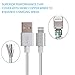 iPhone 6 Charger- Apple Certified Lightning Cable- (6ft)- Nylon Braid Charging Cord- (Silver) by Power Up