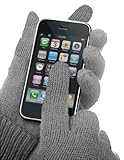 Grey Texting Gloves - Touch Screen Phone Smart Gloves For iPhone, Android & Other Touch Screen Devices (GREY)