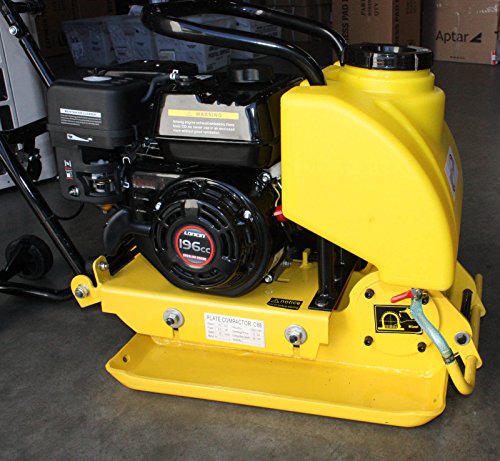 9TRADING 6.5HP Gas Power HD Plate Compactor Tamper Rammer with Water Tank