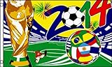 2014 WORLD CUP Soccer Brasil Trophy FLAG 3'x5' Banner Brazil