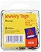 Avery Pre-Strung Jewelry Tags, Paper/String, 0.875 x 0.375 Inches, White/Purple, 500 per Pack (11035)