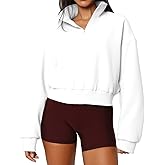 Dressmine Womens Quarter Zip Pullover Casual Long Sleeve Shirts Half Zip Sweatshirt 2025 Trendy Winter Clothes