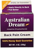 Australian Dream Back Pain Cream, 4 Ounce by Australian Dream
