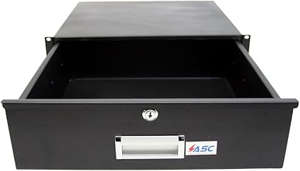 Amazon Com 19 Rack Mount 3u Key Lock Drawer Pro Audio Dj Or