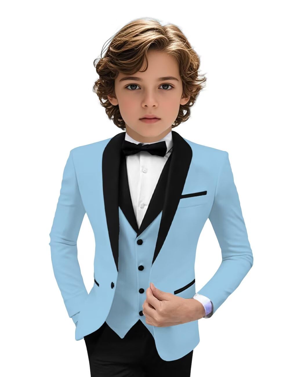 Tuxedo Suits for Boys 3 Pieces Slim Fit Boys Formal