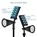 VicTsing 4pcs Solar Spotlight,2-in-1 LED Wall / Landscape Solar lights, 180 Degree Adjustable Waterproof Outdoor Landscape Lights for Tree, Driveway, Yard, Lawn, Pathway, Garden