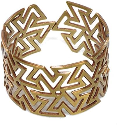 Unisex Adjustable Cuff Bracelet Ninja Throwing Star Bangle Laser Cut Martial Arts Anime Shuriken Pattern