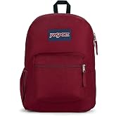 JanSport 26L Cross Town Backpack &ndash; 12 inch Daypack, Russet Red | Small Compact Travel Bag with Water Bottle Pocket &amp; Padded Shoulder Straps
