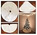 GUVVEAZ 30.7 Inches Christmas Tree Skirts White Luxury Faux Fur Tree Ornaments Plush XmasTree Skirt for Christmas Decoration New Year Party (30.7 Inch Dia.)
