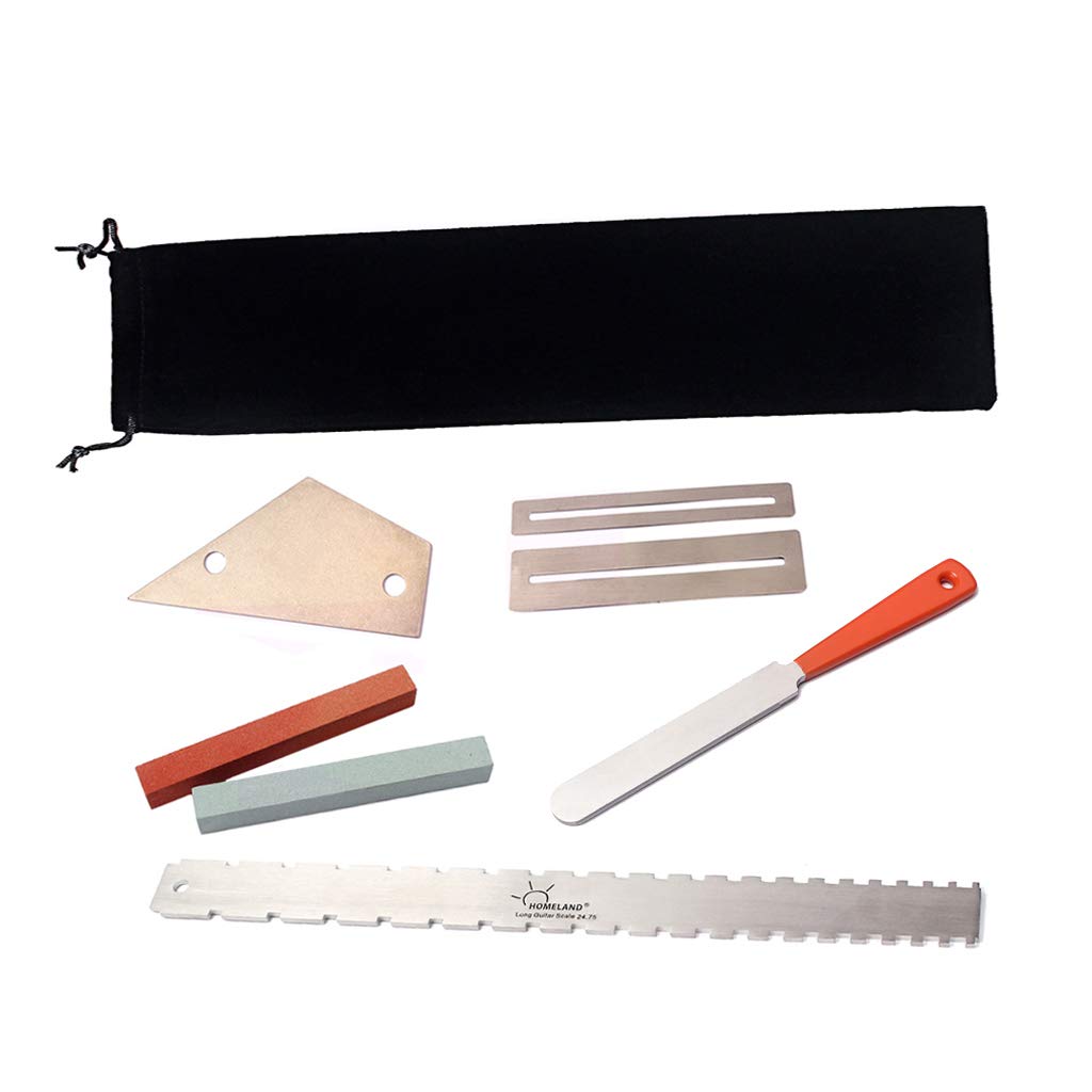 Alnicov 7PCS Guitar Repair Tool Set，Guitar Fret Crowning File Leveling Tool