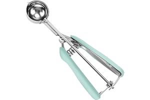 HOMURE H Cookie Scoop 1.5 Tablespoon, Size #50 Cookie Dough Scoop, Cookie Scoop for Baking, Mint, Spring-Loaded Scoop, Comfor